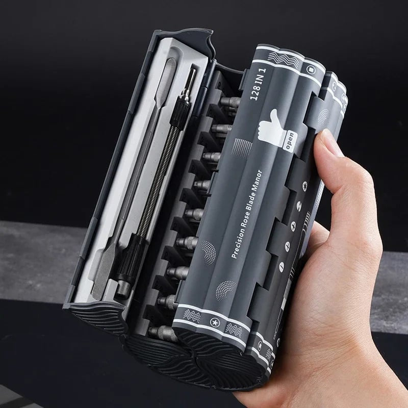 Luleå - Multifunktionellt 128-i-1 magnetiskt precisionsskruvmejselset