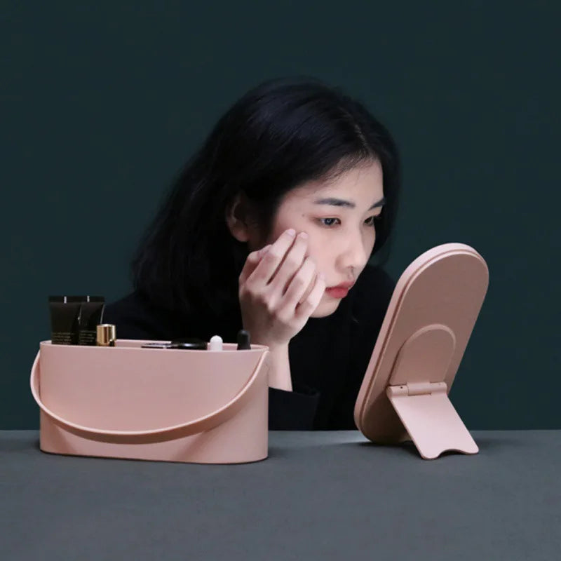 Sala - Bärbar sminklåda för resor med LED-lampa