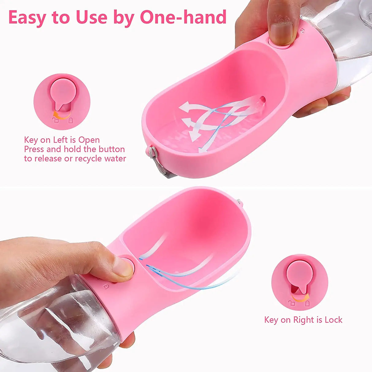 Värnamo - Portabel vattenflaska och matare för hundar