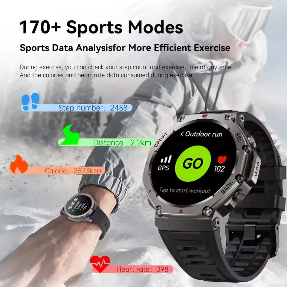 Mili - 2025 Ny Militär Bluetooth Smartklocka.