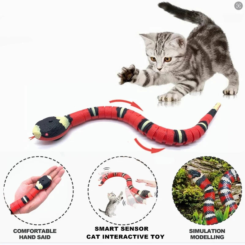 Snake - Interaktiv Kattleksak - USB uppladdningsbar