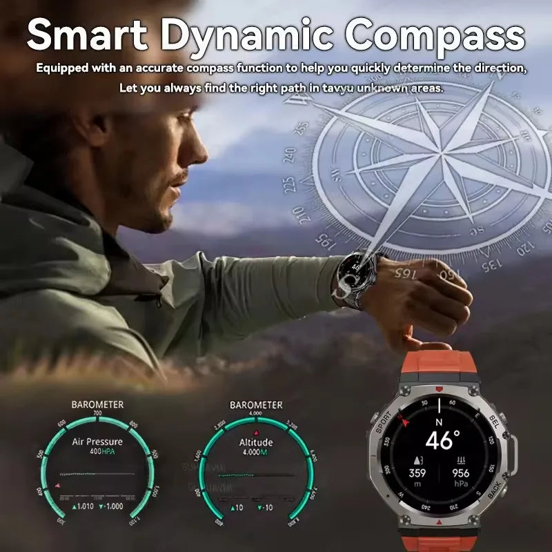 Mili - 2025 Ny Militär Bluetooth Smartklocka.
